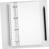 Operitacx 1 Set Metal Binder Binder Rings Folder with Pockets
