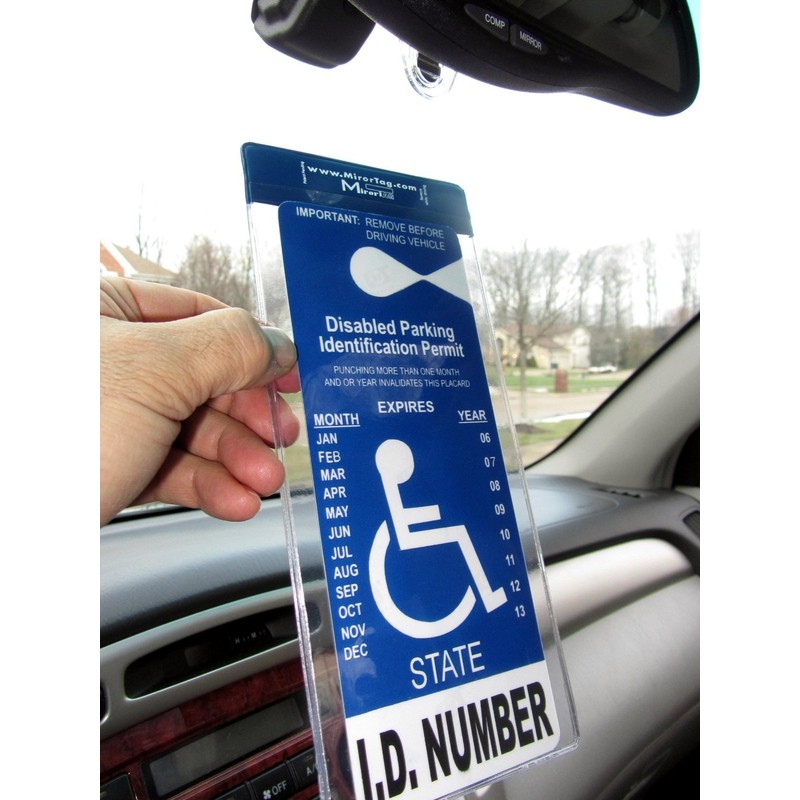 Mirortag Silver plus 2 Hooks by JL Safety- Handicap Tag