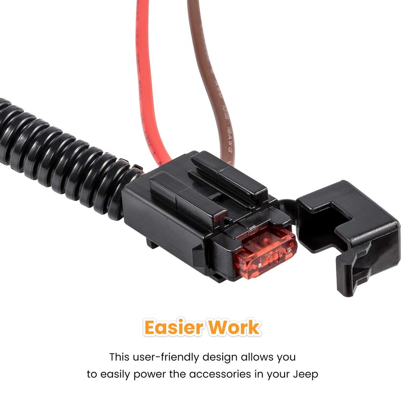 E-cowlboy 12 Volt Power Adapter for 1999-2025 Jeep Wrangler TJ