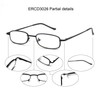 EYE ZOOM 3 Pairs Lightweight Portable Metal Reading Glasses with