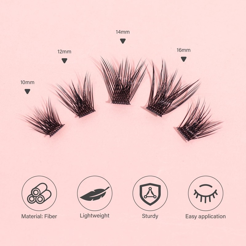 False Eyelashes Natural style, Multipack False Eyelashes, Lash Clusters, Lengthening
