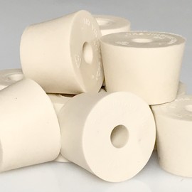#7 Rubber Stopper with Hole - 10-Pack