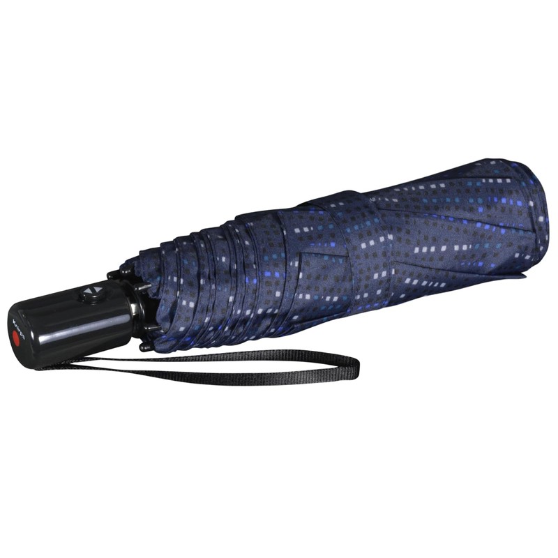 Knirps Slim Duomatic Pocket Umbrella, Domino blue