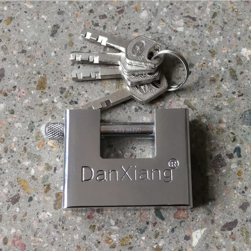 D-Shaped Heavy Duty Security Padlock with 3 Keys,Hardened Solid Steel