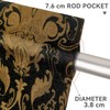 TOPLUXE Curtain Valance for Windows 137x46cm, Damask Valance with Tassels,