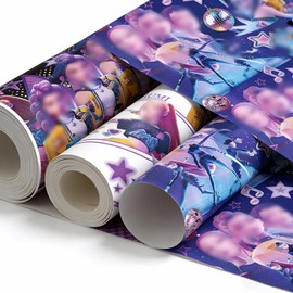 12PACK K Pop Gift Wrapping Paper,Present Wrapping Paper 20x27Inch,Cartoon Character Theme Design,for Birthday,Congrats,Easter,Holilday,Party Storage Festive Decoration