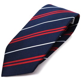 MICHIKO LONDON Brand Necktie, Made in Japan, Nishijin Weave, 100% Silk, Jacquard Weave, Regimen, Stripe, A: Red, Free Size