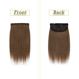 SEGO 2PCS Clip in Remy Human Hair Extensions 2 Clips Clip in Mini Hairpieces Seamless Invisible Hairpin For Women with Thinning Hair Adding Hair Volume 4/6/8/10/12 Inches 16/20/24/30/34g