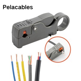 Pelacables de Compresión, Conector F, Cable Coaxial, Juego de Herramientas RG6 RG59, Conecta Conectores de Compresión RG-6, RG-59 en Cable Coaxial