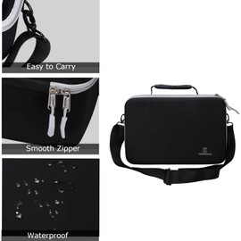 Tourmate Hard Document Scanner Carrying Case for Plustek Photo Scanner - ephoto Z300, Scan 4x6 Photo in 2sec, Auto Crop and Deskew CCD Sensor, Protective Carrying Storage Bag(ONLY CASE) (Black + Gray)