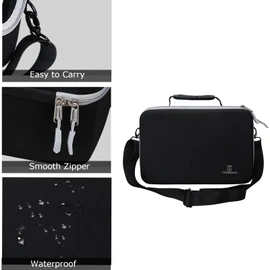 Tourmate Hard Document Scanner Carrying Case for Plustek Photo Scanner - ephoto Z300, Scan 4x6 Photo in 2sec, Auto Crop and Deskew CCD Sensor, Protective Carrying Storage Bag(ONLY CASE) (Black + Gray)