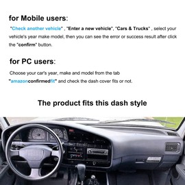 Dash Cover Mat Custom Fit for Toyota Land Cruiser Without Handle,Dashboard Cover Pad Cap Carpet Protector (Darkgray) K253A