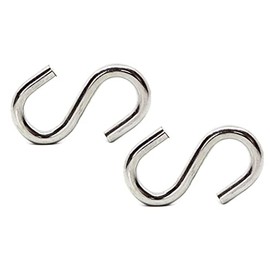 Stainless Steel Heavy Duty S Hook 8mm Thick Hammock S-Hook (Pack of 2) up to 250kg