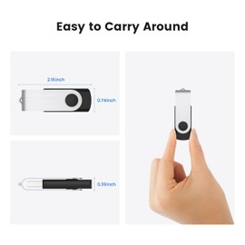 32GB Flash Drive 32gb USB Flash Drive 10 Pack Thumb Drive Memory Stick Swivel Jump Drive Keychain Design, Mixcolored