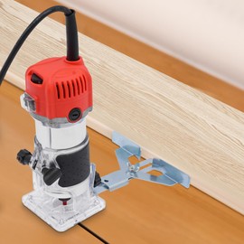 Compact Router, 30000RPM Hand Wood Trimmer Wood Router 6 Variable Speeds Wood Trimmer with 15 Pieces 1/4" Router Bits Set Compact Router Tool