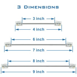 NECABLES 3Pack Short Phone Cord Kit for Landline 3, 6, 8 inch Short Telephone Cord Phone Line Cord Wall Phone Cord RJ11 6P4C Male to Male