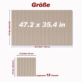 Large Cork Boards for Walls, Felt Notice Board, Felt Wall Tiles, Felt Bulletin Board for Home Office Wall Decoration, Noise Reducing Felt Boards, Felt Wall Panels for Photos, Notes (12 Pack, Dark