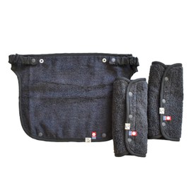 Imabari Towel, Baby Carrier, Drool Cover + Multi Chest Cover (Classic Gray)