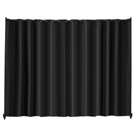VEVOR Room Divider, Portable Panel Room Divider with Wheels Curtain Divider Stand, Freestanding Room Divider Privacy Screen for Office, Bedroom, Dining Room, Study, Black