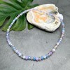 Large Pale Pastels Faceted Glass Bead Anklet on Elastic -