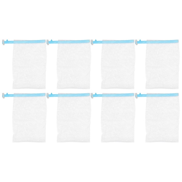 TOVINANNA 8pcs Foaming Mesh Soap Net Bags Multi-function Facial Exfoliating