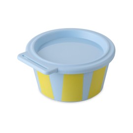 Koziol Bowl with Lid Nora Box 250 ml Stripes Sweet Blue
