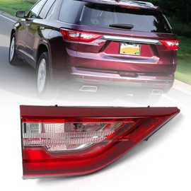 Huray Left LED Inner Tail Light Fit for Chevy Traverse 2018-2021, LH Taillight w/Bulbs OE Style Rear lamp Back Brake Light Replacement for 85164974 GM2802117 Driver Side