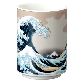 Soho Kiln 488-26-453 Sushi Yunomi Wave Fuji Diameter 2.9 x 4.1 inches (7.3 x 10.5 cm)
