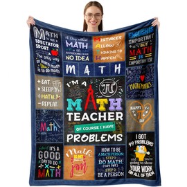 Velivn Math Teacher Gift, Funny Math Gifts, Math Teacher Appreciation Gifts, Math Lovers Birthday Gifts, Math Gift for Women, Men, Math Gifts Christmas,Thanksgiving-Fannel Throw Blanket 50"x60"