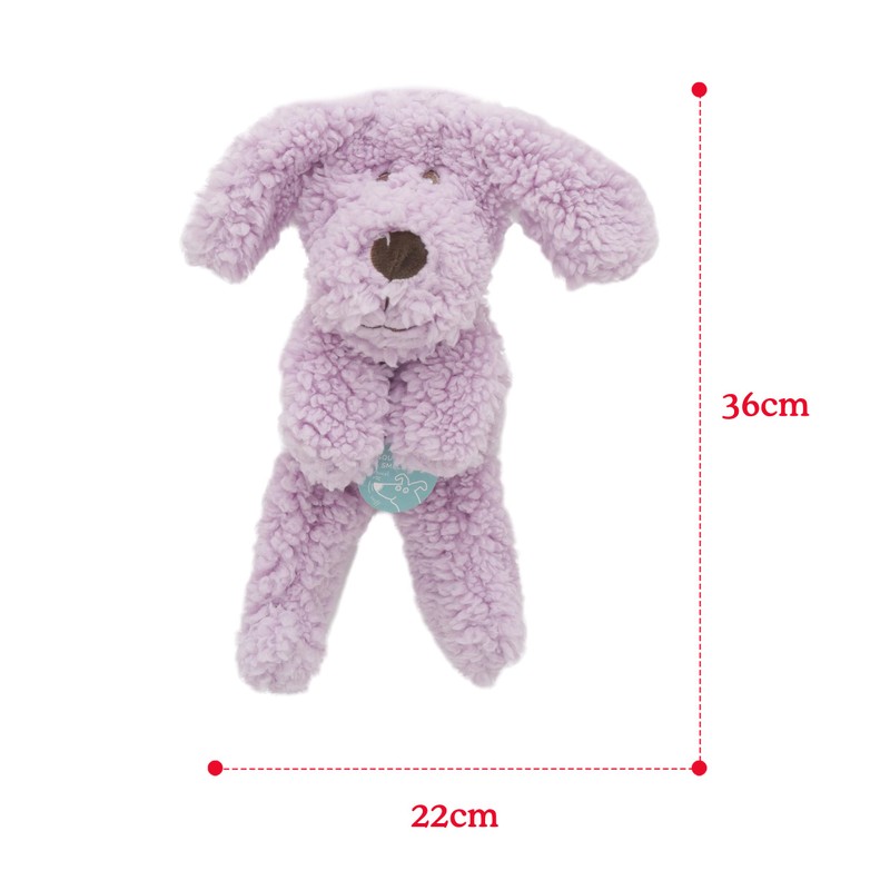 AROMADOG Rosewood Calm Fleece Flattie Dog Toy, with Calming Lavender