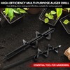 MAZING Auger Drill Bit for Planting, 4Pcs Garden Ground Earth