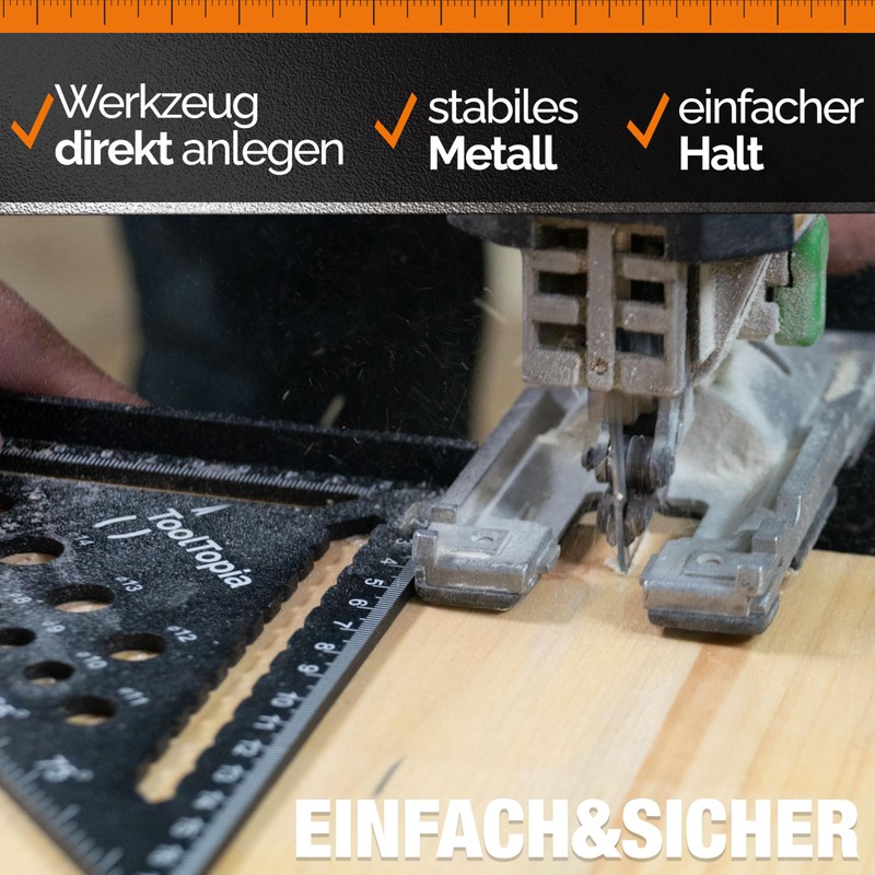 Carpenter's Square 180 mm - Precise Try Square Set with