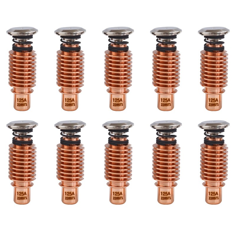 CZlewan 10Pcs 220971 Electrodes &10Pcs 220975 125A Nozzle Tips Compatible