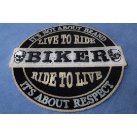 Ivamis It's Not About Brand, It's About Respect Biker Patch Small - 4x4 inch - P4634