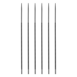 M METERXITY 6-Pack Chainsaw Sharpening File, 5/32 Inch Round Sharpening File Steel Chainsaw File without Plastic Handle for Sharpening/Chainsaw/Round Files [Black]