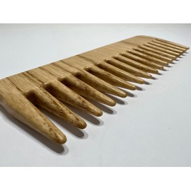Strähnenboy Original Wooden Comb Handmade 13.6 cm 17 Teeth Curling Comb Afro Comb Ash Wood Coarse Teeth (w4_136)