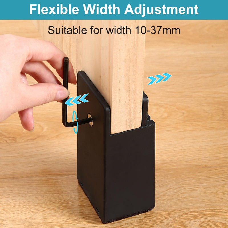 SciFiVisi Set of 4 Furniture Raisers, 10 cm, Adjustable Table