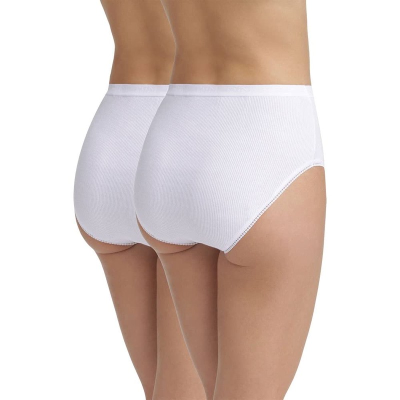 Dim Women's Slip maxi pur coton 2+1 Gtt (3473)Brief, White