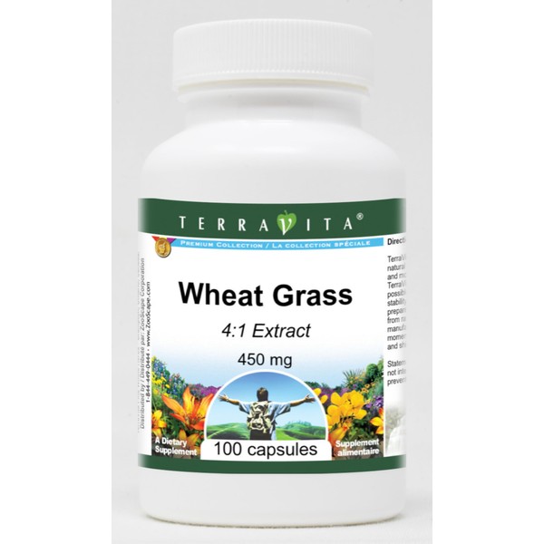 Wheat Grass 4:1 Extract - 450 mg (100 Capsules, ZIN: