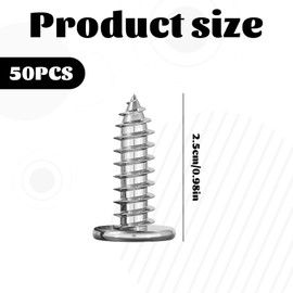 50PCS 304 Stainless Steel Screws,Flat Head Self Tapping Screws Metal,M4 Screw Phillips Pan Head,Security Screws for DIY Wood Repairs (M4x25mm)