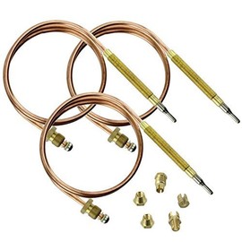Spares2go Universal Thermocouple Kit & Fixings (1500mm, Pack of 3)