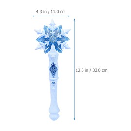 Alipis Luminous Snowflake Wand Princess LED Light Stick Cosplay Costume Performance Props Winter Christmas Party Favours Birthday Toy for