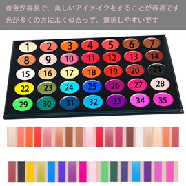FUYUERO 35 Colors Selectable Mat for Beginners Professional Stage Makeup/Cosplay Bright Eyeshadow Palette for Professional Salon, Wedding, Party, Cosplay Makeup, Virtual Makeup (35)