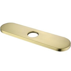 AguaStella ASD52CB Champagne Gold, Brushed Soft Gold, Champagned Bronze Deck Plate 10 Inch Stainless Steel Escutcheon Plate for Kitchen Faucet