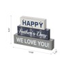 Glitzhome LED Lighted Wooden Happy Father's Day Block Table Sign