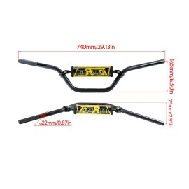 Unbranded/Generic 22mm 7/8'' Handlebars Handlebar Bar Grips Risers Kit Dirt Pit Bike KLX110 CRF70