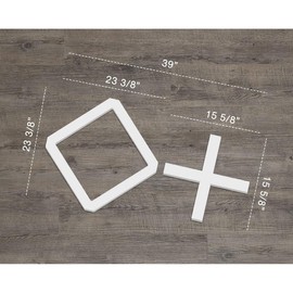 Ekena Millwork 39 "W x 23 3/8"H x 3/8"T Large Cameron Decorative Fretwork Wall Panels in Architectural Grade PVC
