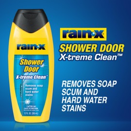 Rain-X 630544 X-Treme Clean Shower Door Cleaner, 12 Fl. Oz, Formulated To Glass Doors - Removes Soap Scum, Dirt, Hard Water Build-up, Calcium, Lime & Rust Stains (Pack of 2)