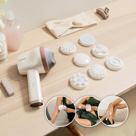 Cecotec Körper-Cellulite-Massagegerät mit 8 austauschbaren Köpfen SkinCare Push Up. 5 Modi, 6 Intensitätsstufen, 1,5 Stunden Akkulaufzeit, ergonomisches Design, automatische Abschaltung.