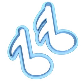 Sweet Prints Inc Set of 2 Musical Notes Cookie Cutter - Dishwasher Safe (2")